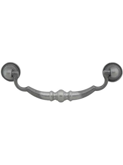 Oxford Cabinet Pull - 3 3/4 inch Center-to-Center in Pewter Light.